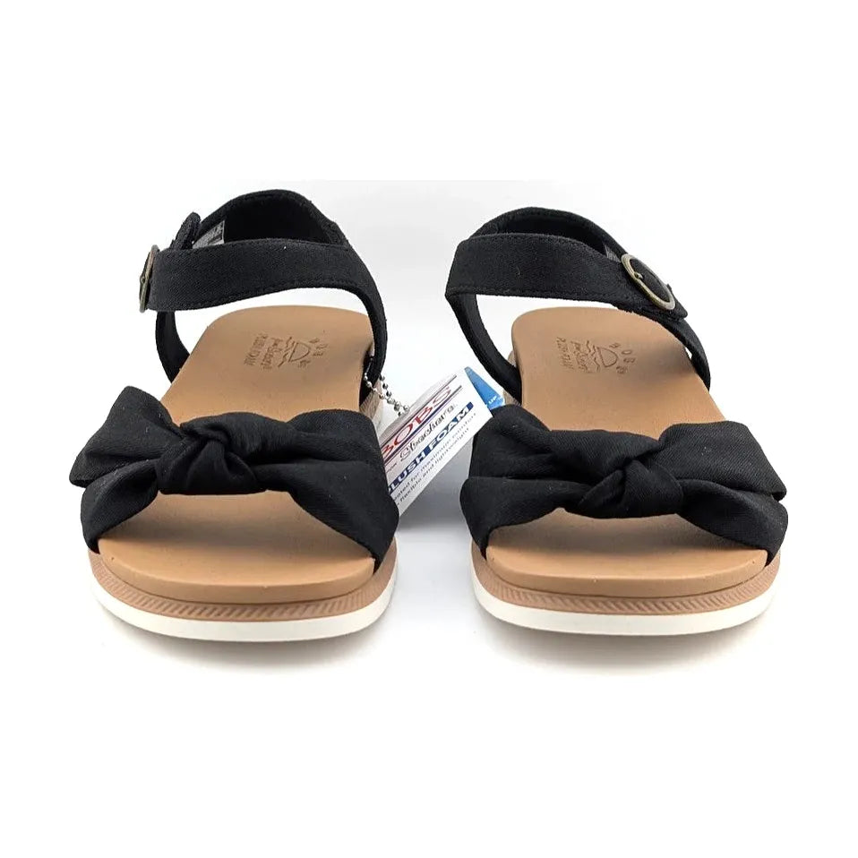 BOBS from Skechers Sandals Women's Size 7.5 Desert Kiss Low-Peak Sun 114706/BLK SoleComfort.shoes