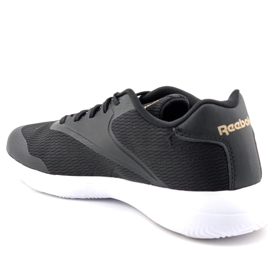 Reebok Stridium Women's Size 7 Black Golden Bronze Athletic Walking Shoe SoleComfort.shoes