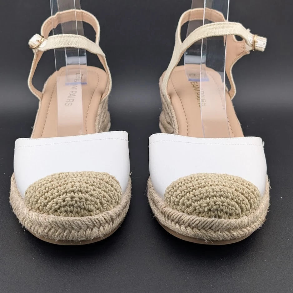 Dream Pairs Size 8 Women Espadrille Wedge Sandals Ankle Strap w/ Bkl Closed Toe SoleComfort.shoes