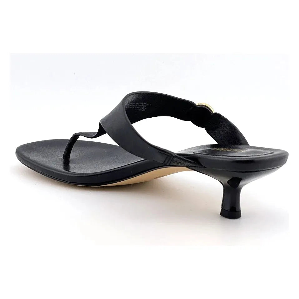 Michael Kors Women's Size 6M Lucinda Kitten Heel Slide Sandal, Black SoleComfort.shoes