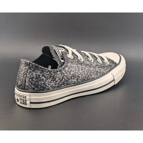 Converse CTAS OX Black Egret Glitter Sneakers Womens Size 6 Shoes A11138C - SoleComfort.shoes