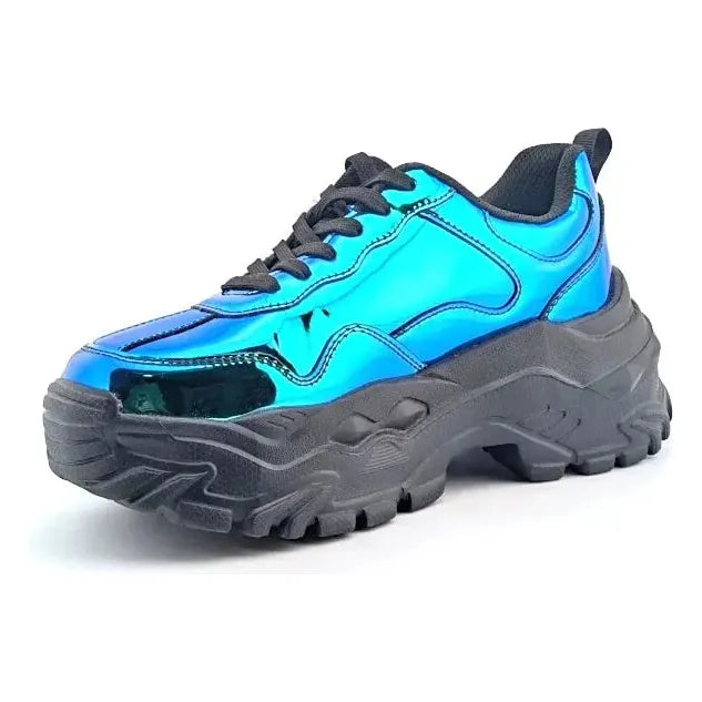 Womens Chunky Platform Fashion Sneakers Lace-Up Lightweight Athletic Shoes PROM! Unbranded