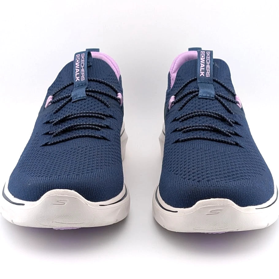 Women's Skechers Size 6.5 GO WALK 7 Abie Slip-in Sneaker 125225 Navy/Lavender Skechers