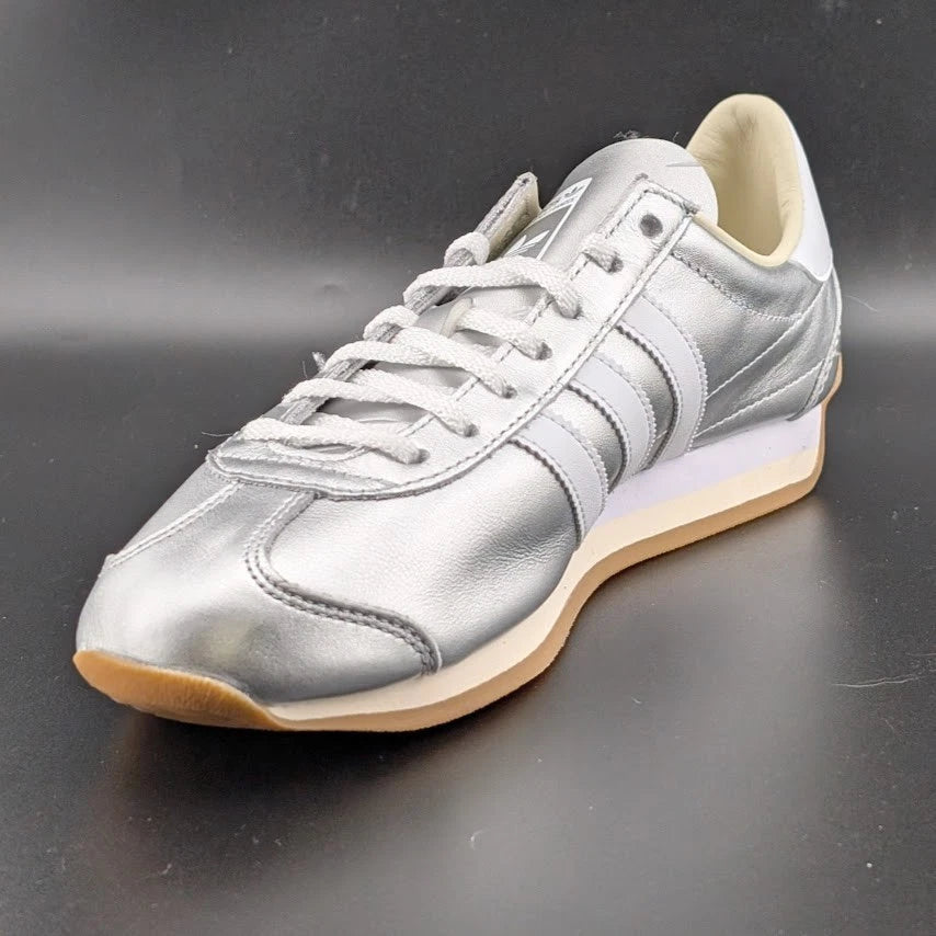 adidas Country OG Womens Size 8 Lace Up Silver White Sneakers Shoes JP7636 SoleComfort.shoes