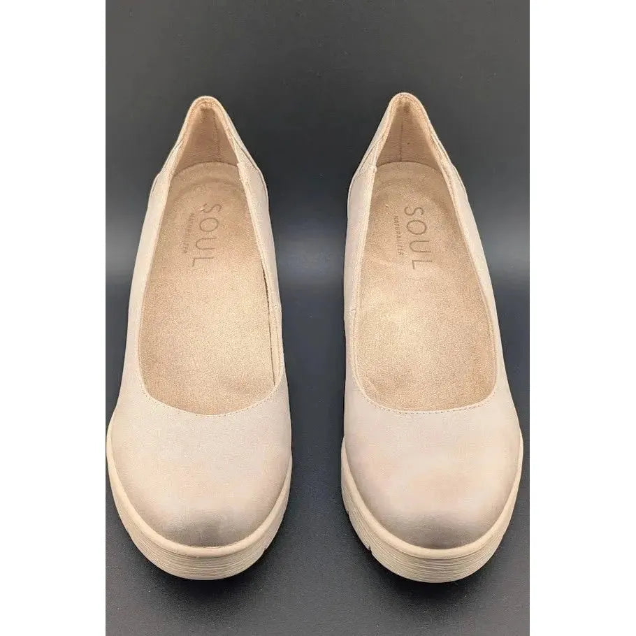 Soul Naturalizer About Time Women's Warm Taupe Nubuck Wedge Pumps NW/OB 5.5M SoleComfort.shoes