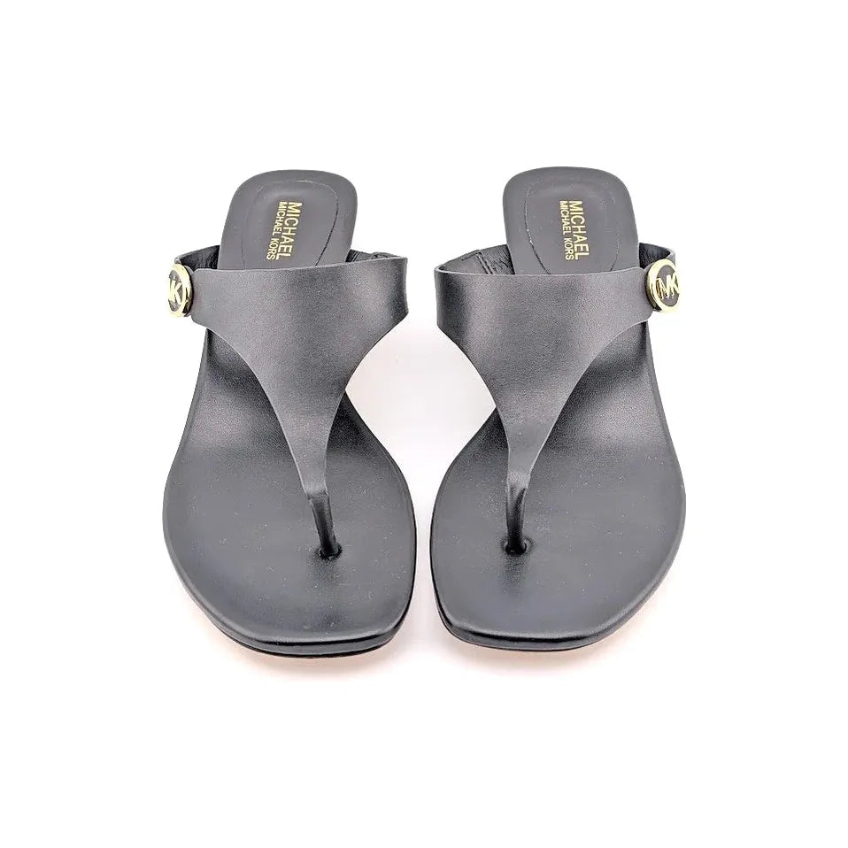 Michael Kors Women's Size 6M Lucinda Kitten Heel Slide Sandal, Black SoleComfort.shoes