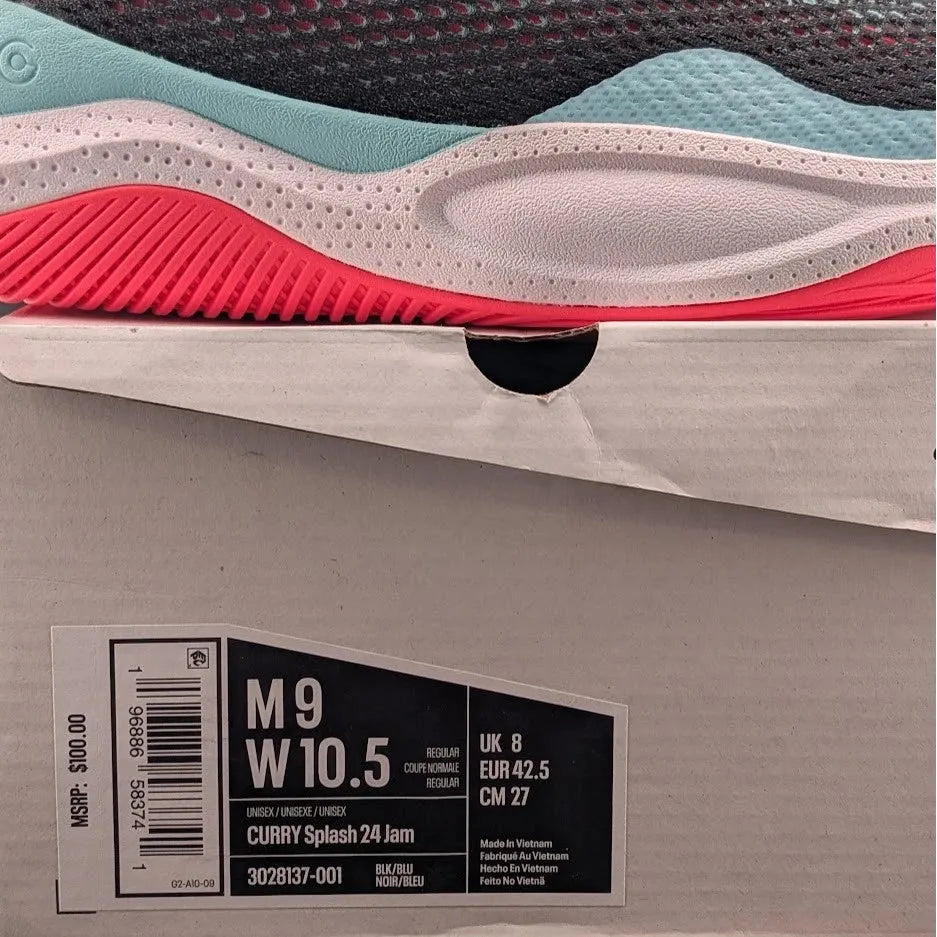 Under Armour Curry Splash 24 Curry Jam Basketball Sneakers Mens SZ. 9 Wos 10.5 SoleComfort.shoes
