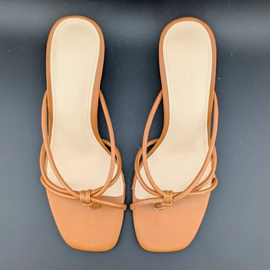 Women's Open Toe Stiletto Mules, Strappy Slingback Flip Flops Sandals SoleComfort.shoes