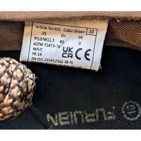 Steel Toe Work Shoes Mens Size 10 Tan Beige Lightweight Breathable Industrial ox Unbranded