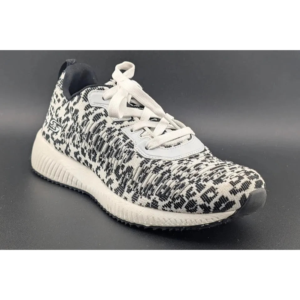 Skechers Bob's Squad Women's Size 6.5 Mighty Cat Running Shoes Leopard Sneakers SoleComfort.shoes