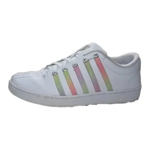 Pre-Owned K-Swiss Women's Court Pro II CMF White Rainbow Athletic Sneakers Womens Size 9.5 K-Swiss