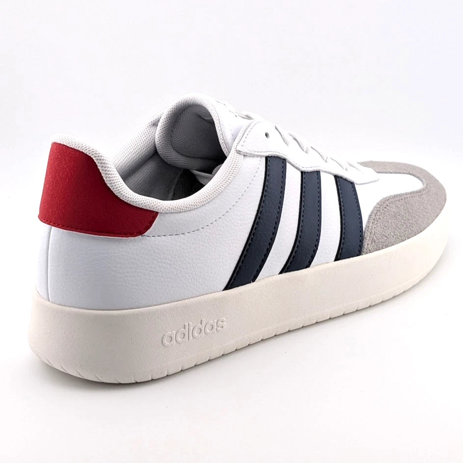 Men's adidas Barreda Size 10.5 - White Shadow Navy Scarlet SoleComfort.shoes