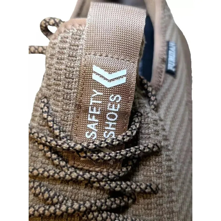 Steel Toe Work Shoes Mens Size 10 Tan Beige Lightweight Breathable Industrial ox Unbranded