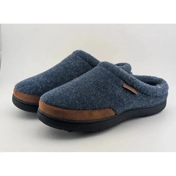 Wembley Men's Heather Indoor/Outdoor Microsuede Mule Slipper with Plaid Lining Wembley