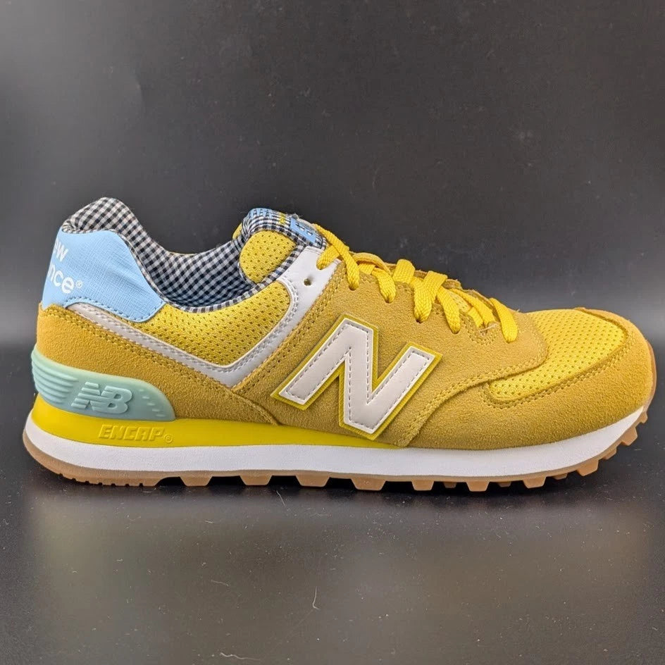 New Balance Women's Size 7.5B 574 Picnic Pack Yellow Shoes Sneakers WL574SPF SoleComfort.shoes