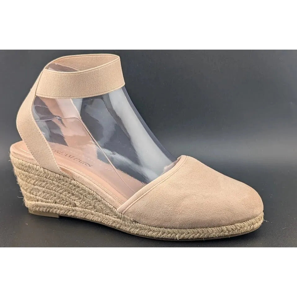 Dream Pairs Size 8 Women Espadrille Wedge Sandals Elastic Ankle Strap Closed Toe SoleComfort.shoes