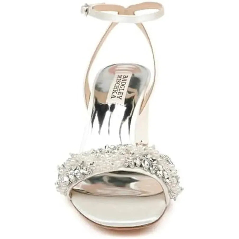 Badgley Mischka Clara Women's Embellished Strap Evening Shoe Size US 11 EU 42 Badgley Mischka