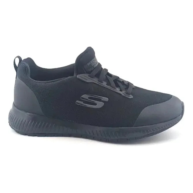 Pre-owned Skechers Womens Size 6.5 Wide Squad SR Slip-On Slip Resistant Work Shoes 77222W - SoleComfort.shoes