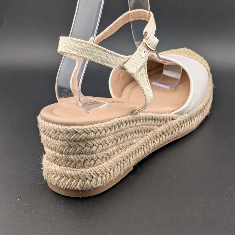 Dream Pairs Size 8 Women Espadrille Wedge Sandals Ankle Strap w/ Bkl Closed Toe SoleComfort.shoes