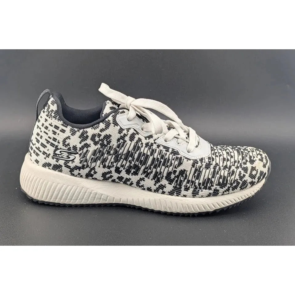 Skechers Bob's Squad Women's Size 6.5 Mighty Cat Running Shoes Leopard Sneakers SoleComfort.shoes