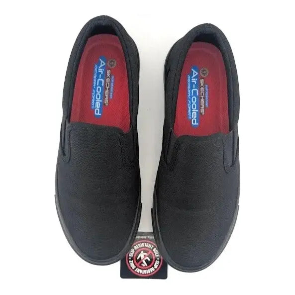 Womens Skechers Work Relaxed Fit-Sudler Colobus Shoe Black 108012 Slip Resistant - SoleComfort.shoes