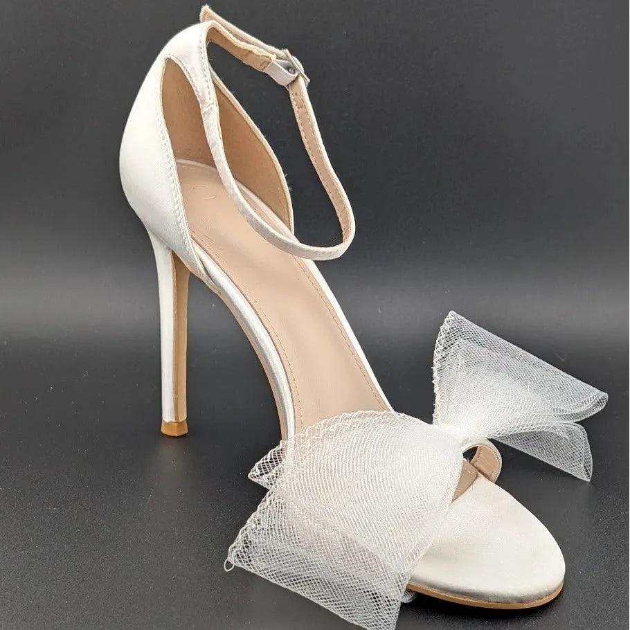 Women's Sz 9 Open Toe Stiletto Ankle Straps High Heel Party Dress Heeled Sandals SoleComfort.shoes