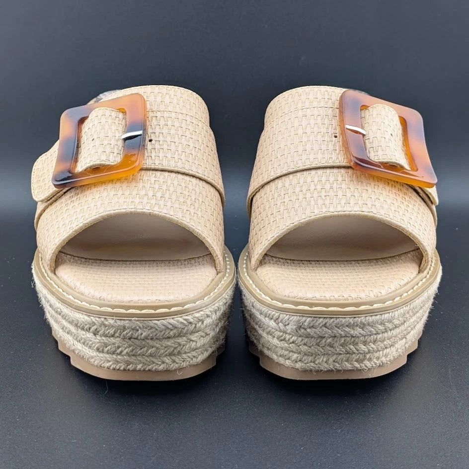 Coutgo Women Size 9 Wedge Platform Espadrille Sandal Casual Padded Footbed Shoe SoleComfort.shoes