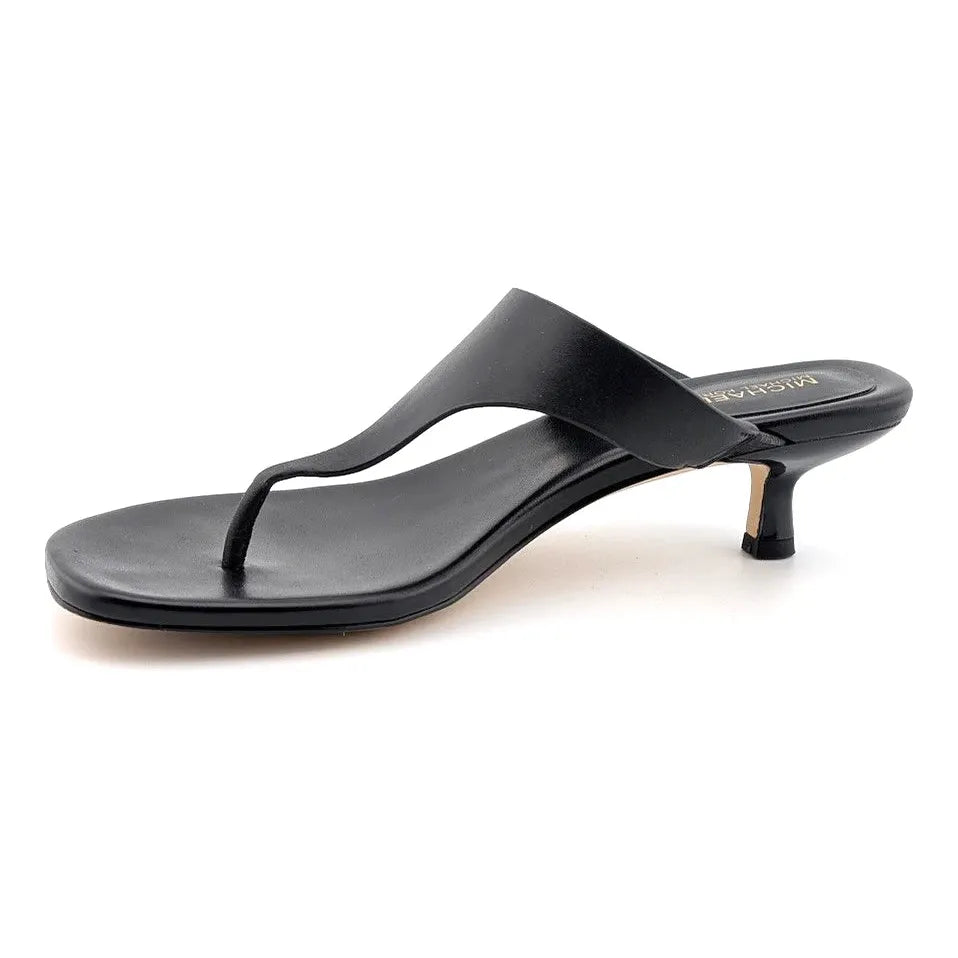 Michael Kors Women's Size 6M Lucinda Kitten Heel Slide Sandal, Black SoleComfort.shoes