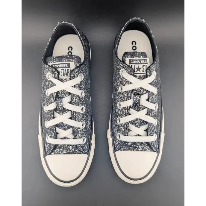 Converse CTAS OX Black Egret Glitter Sneakers Womens Size 6 Shoes A11138C - SoleComfort.shoes
