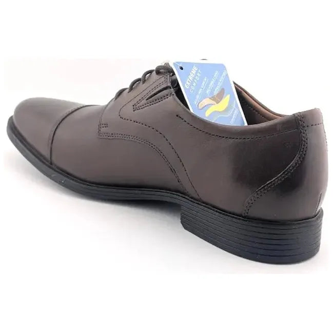Clarks Mens Dress Shoes - Size 12M Mahogany Leather Whiddon Cap Oxford - SoleComfort.shoes