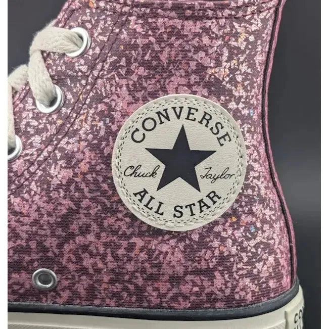 *BRAND NEW* Women CONVERSE Chuck Taylor All Star Glitter CTAS HI Orchid Abyss - SoleComfort.shoes