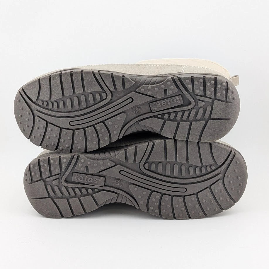 Totes Superior Womens Winter Boots Black or Taupe Waterproof Faux Fur Lined Snow SoleComfort.shoes