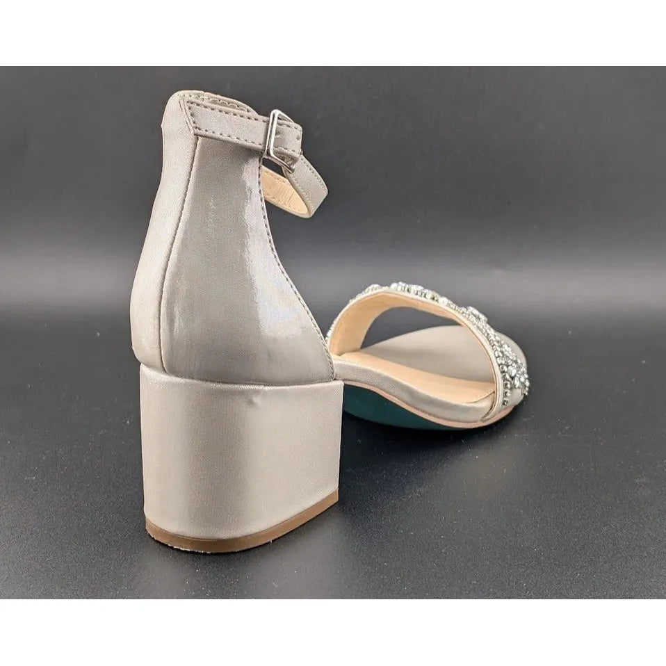 Blue by Betsey Johnson Women’s SB-Mel Heeled Sandal, Silver, Size 9M US SoleComfort.shoes