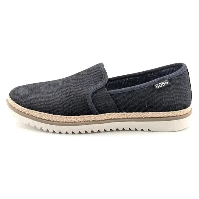 SKECHERS WOMEN'S Size 7 FLEXPADRILLE LO BALLET FLAT BLACK Espadrille 114020 Skechers