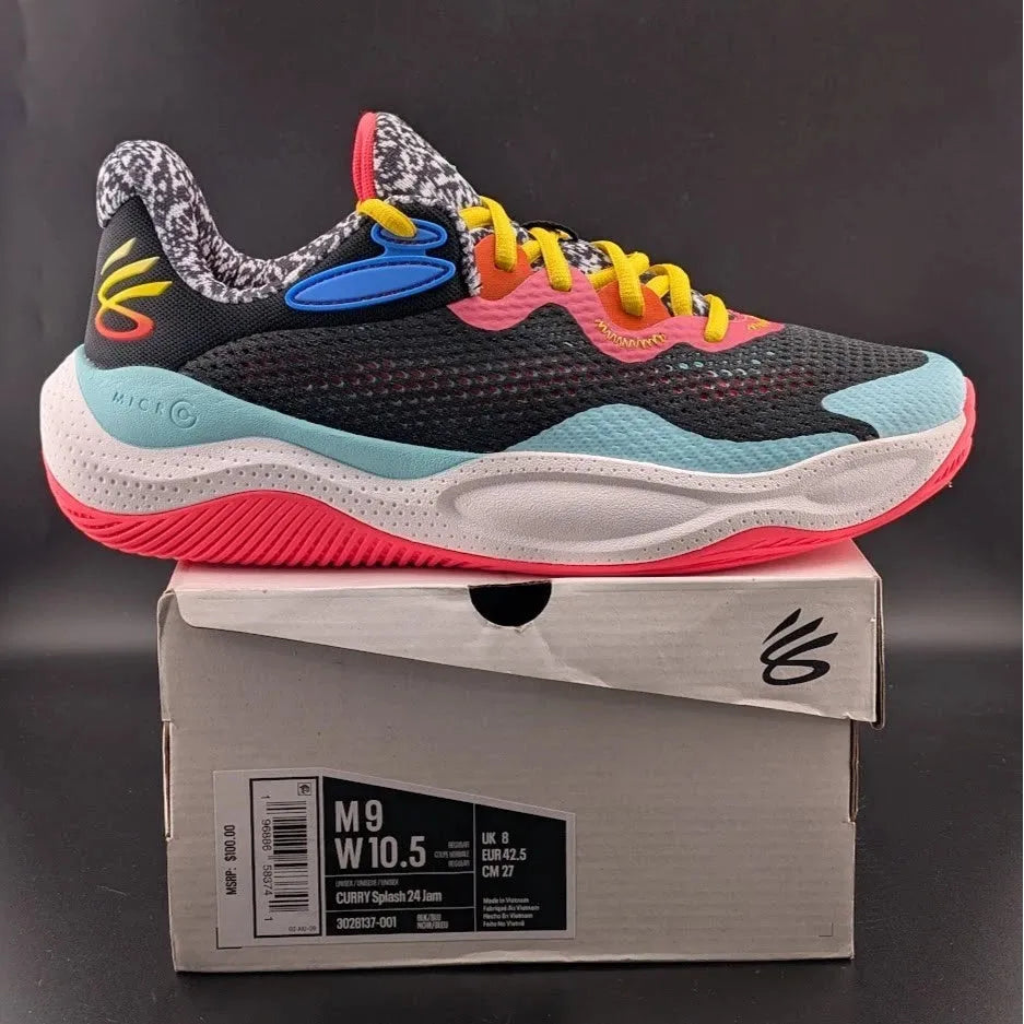Under Armour Curry Splash 24 Curry Jam Basketball Sneakers Mens SZ. 9 Wos 10.5 SoleComfort.shoes