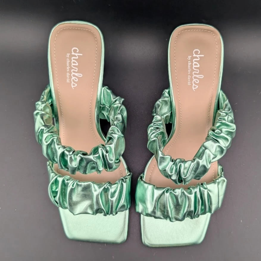 Charles by Charles David Women's Size 7M Priority Sandal Mint Metallic SoleComfort.shoes