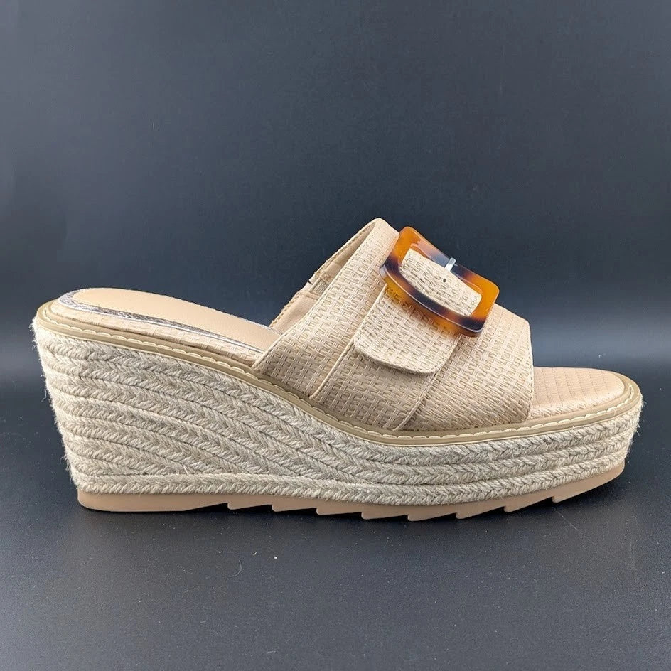 Coutgo Women Size 9 Wedge Platform Espadrille Sandal Casual Padded Footbed Shoe SoleComfort.shoes