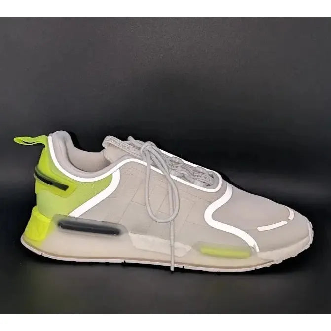 New w/ Defect adidas NMD_R1 V3 White Solar Yellow-HIGHLY REFLECTIVE Size 12 - SoleComfort.shoes