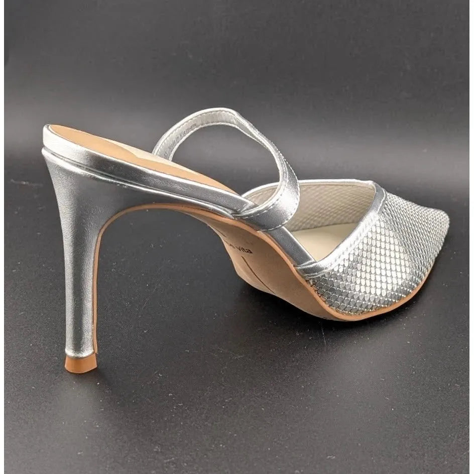 New Women's 8.5 Dolce Vita Kanika Silver Dot Leather Pointed Toe Pump NWOB SoleComfort.shoes