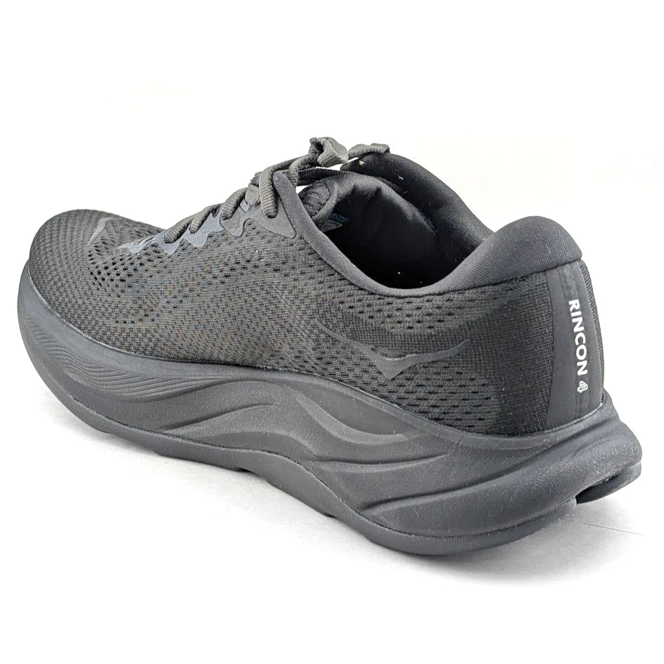Hoka Rincon 4 Men's Size 9D / Women's Size 10.5W STK 1155130 Black on Black SoleComfort.shoes
