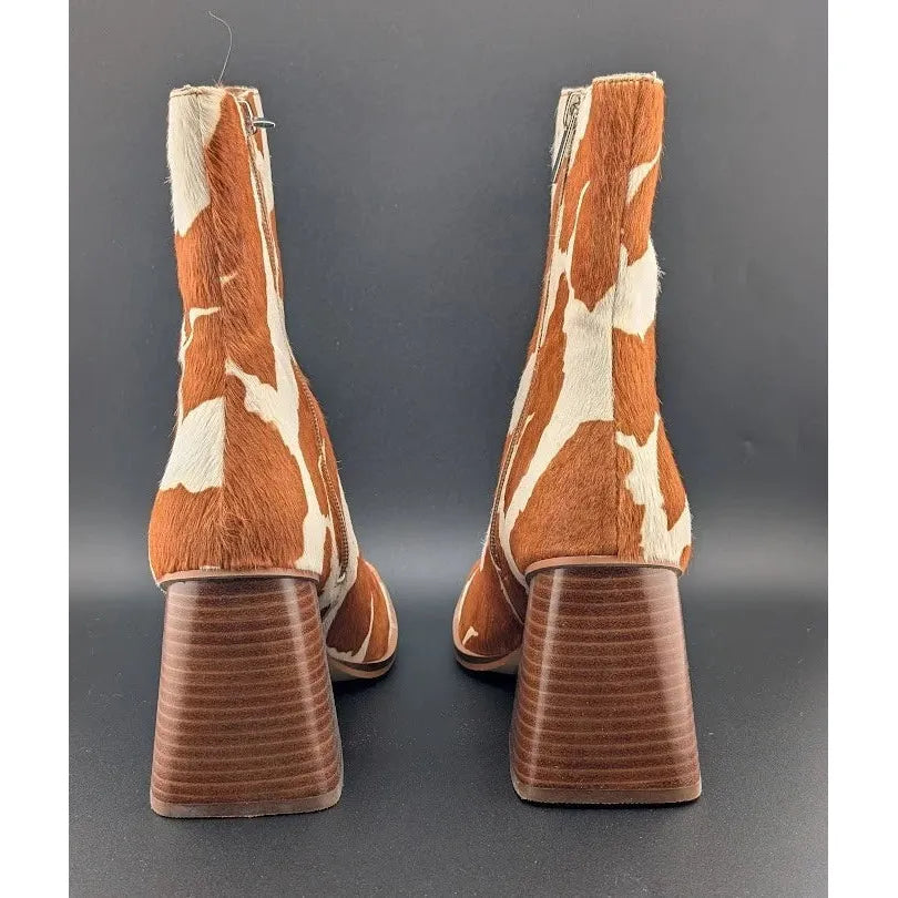 NEW Steve Madden Size 10 Nara-C Real Calf Hair-Mid Calf Chunky Heel Boots Shoes Steve Madden