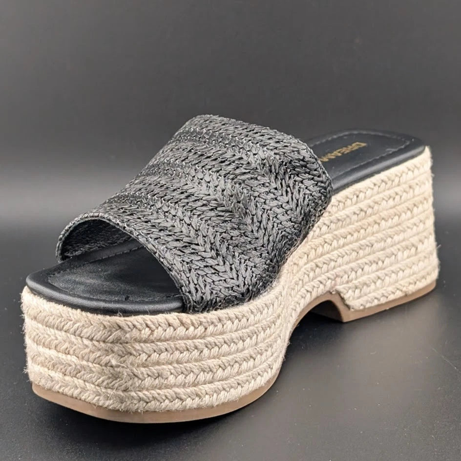 Platform Slip on Espadrille Sandals for Women Sz 6.5 Slides Bohemia Sandals Heel SoleComfort.shoes