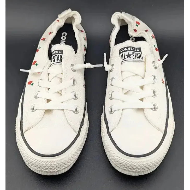 Converse Chuck Taylor All Star Shoreline Sneakers Women's Size 8 White Cherries - SoleComfort.shoes