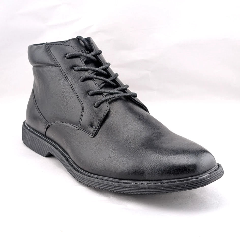 London Fog LFM-Tyler Chukka Boot Brown or Black Vegan Leather London Fog