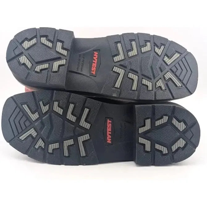 Hytest Women's US Size 6.5 Safety Steel Toe Brown/Red Cowgirl Work Boots K17122 Hytest Women's Work Boots Hytest