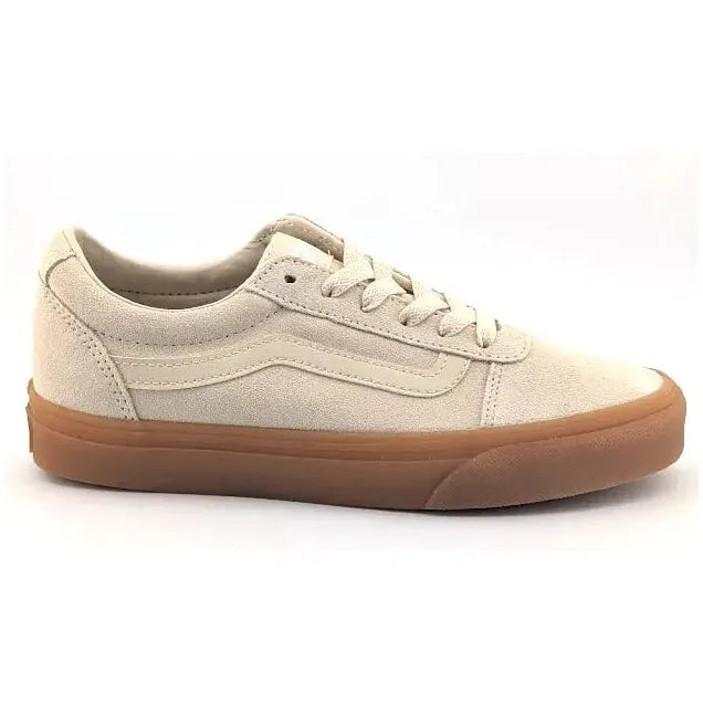 VANS Ward Old Skool Translucent Gum Crème Bru Womens Cream Suede Sneaker VANS