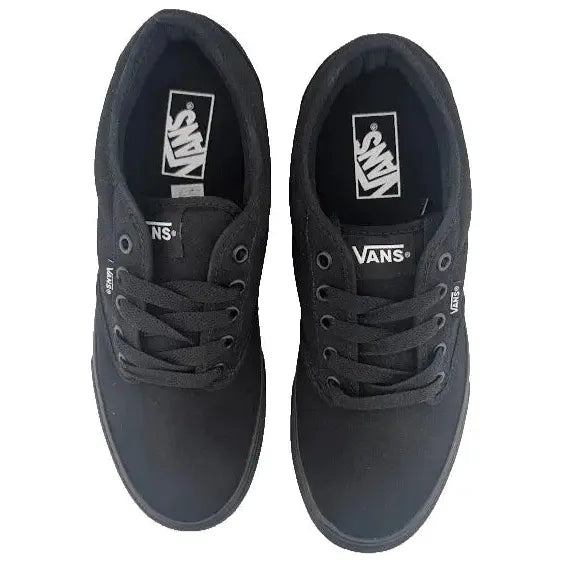 New VANS Men's Size 10 Atwood Canvas Black/ Black Skateboard Sneakers Shoes VANS