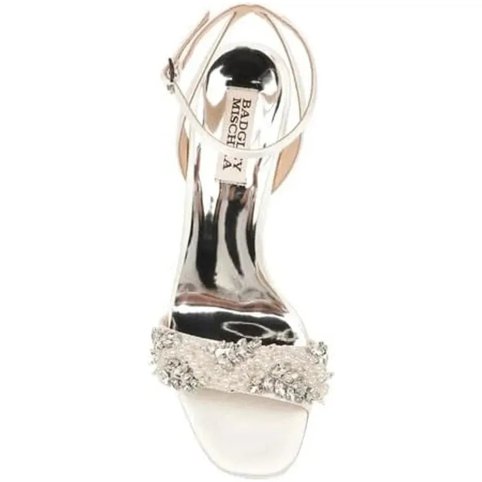 Badgley Mischka Clara Women's Embellished Strap Evening Shoe Size US 11 EU 42 Badgley Mischka