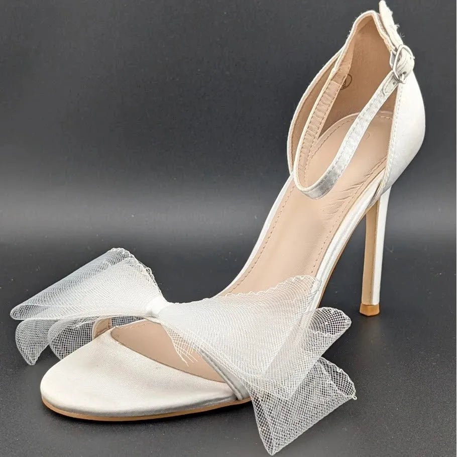 Women's Sz 9 Open Toe Stiletto Ankle Straps High Heel Party Dress Heeled Sandals SoleComfort.shoes