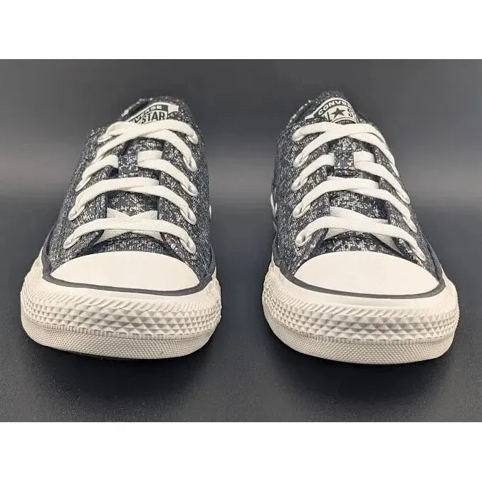 Converse CTAS OX Black Egret Glitter Sneakers Womens Size 6 Shoes A11138C - SoleComfort.shoes